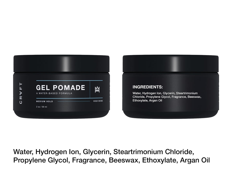 Hair Craft Co. CRVFT Pomade, emballage-respectueux, option durable et recyclable.