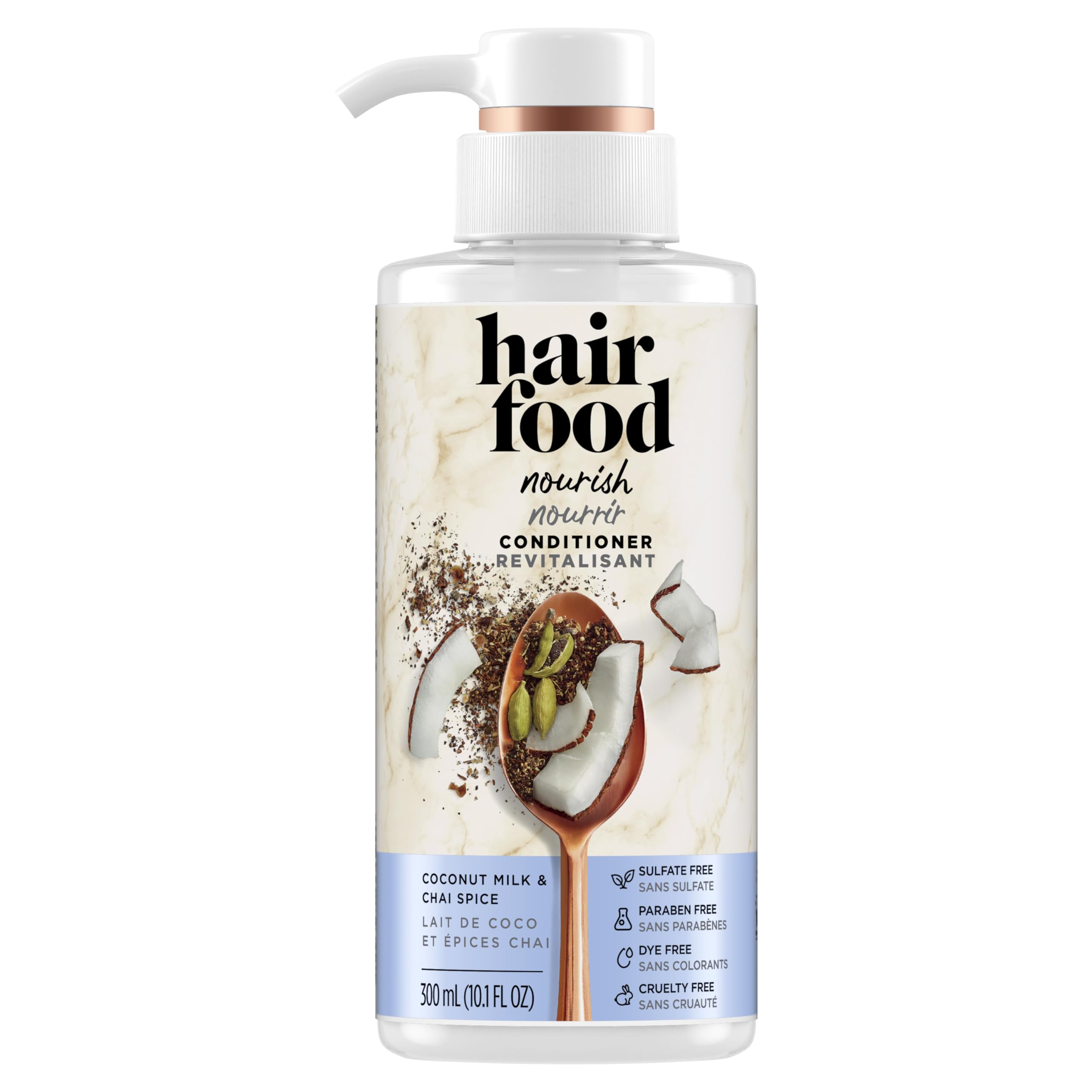 Hair Food Coconut Milk Chai Spice conditioner creamy texture on damp hair