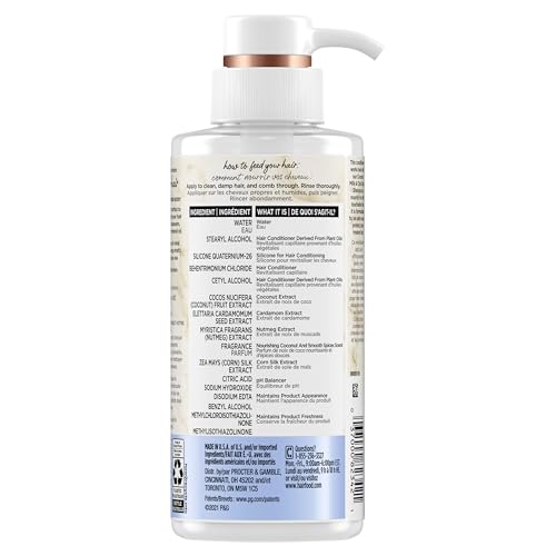 Hair Food Coconut Milk Chai Spice conditioner label close-up highlighting natural ingredients