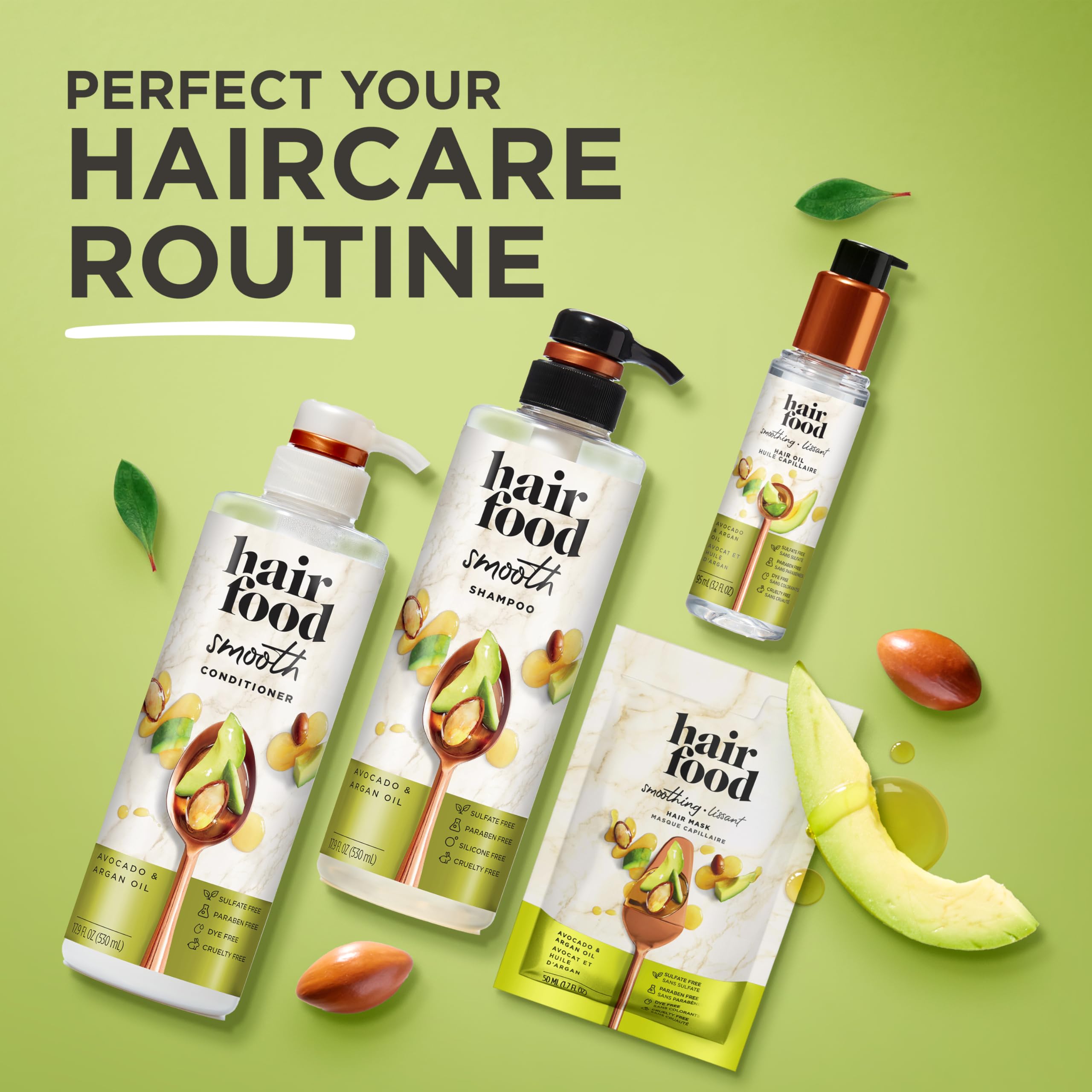 Hair Food Avocat et Argan — routine rapide pour cheveux doux après lavage.