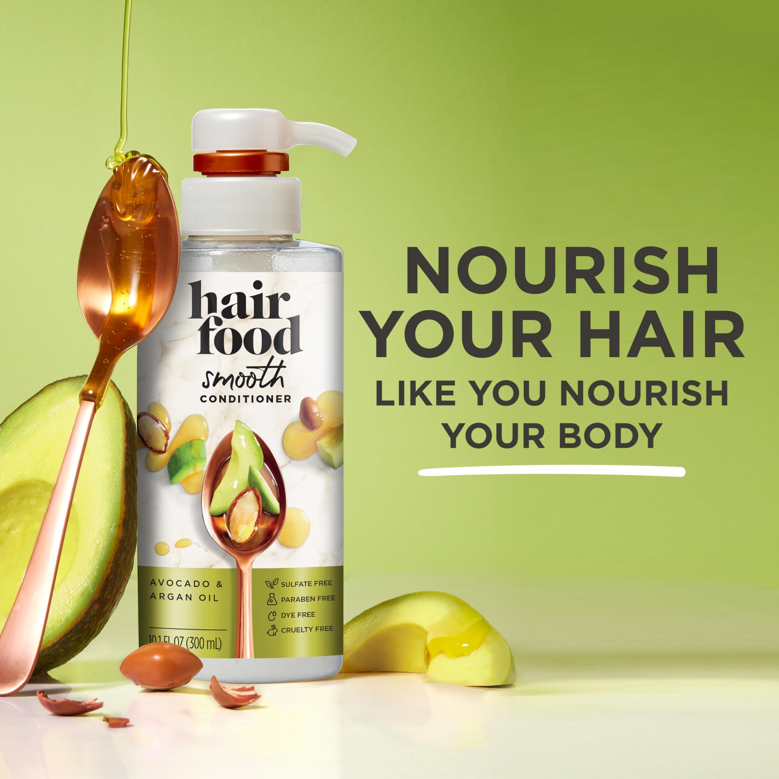 Hair Food Avocat et Argan — texture crèmeuse facilitant le démêlage.
