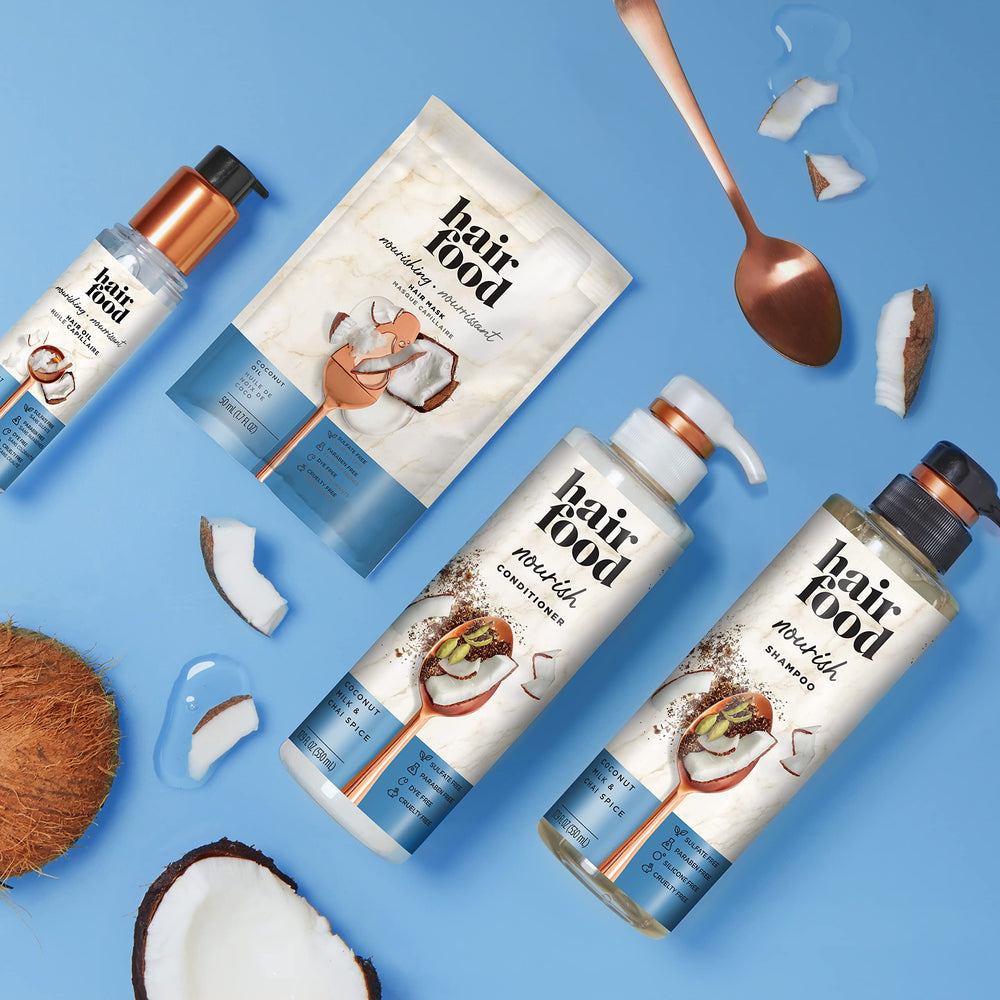 Hair Food smooths hair with a small amount.