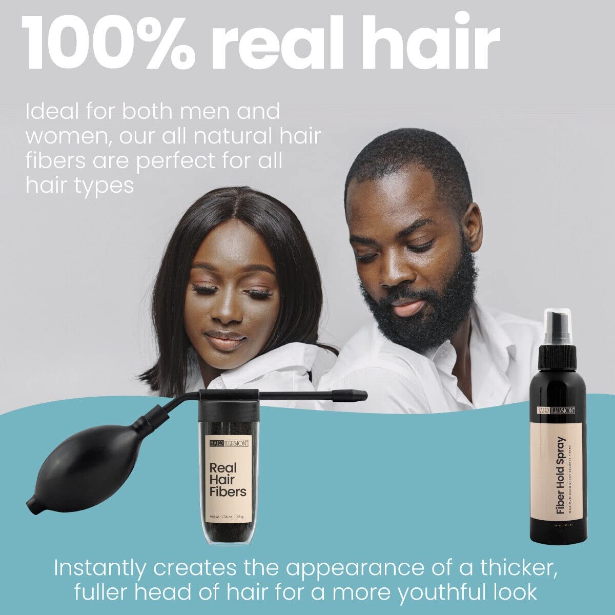 Hair Illusion application-facile permet une utilisation rapide et discrète.