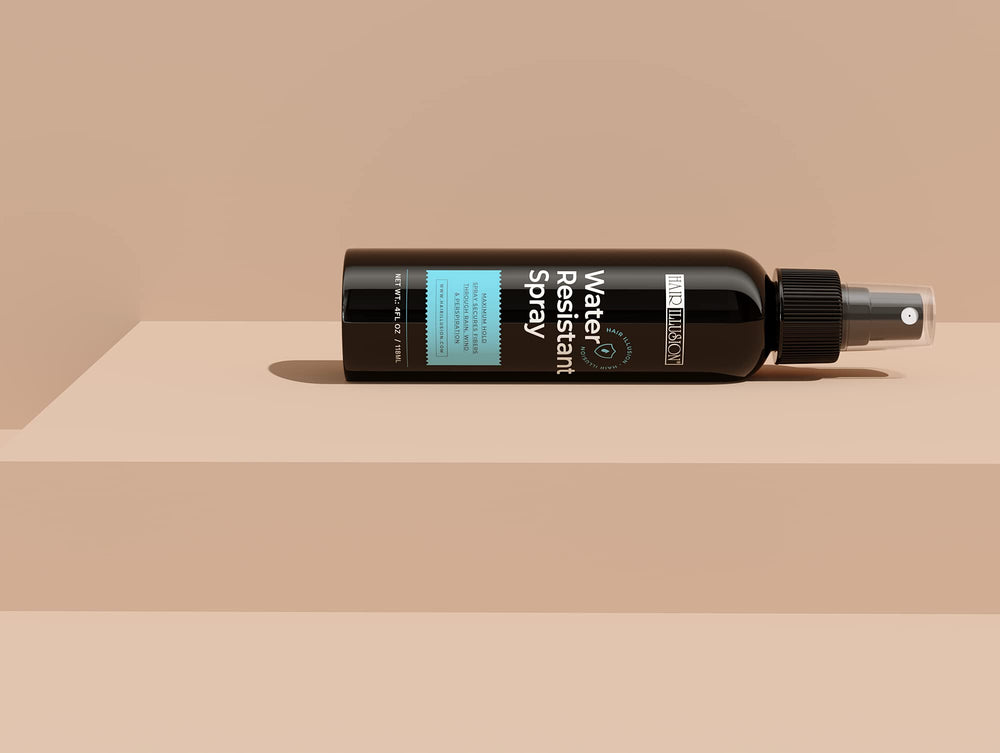 Hair Illusion rain ready spray helps hair stay in place during showers