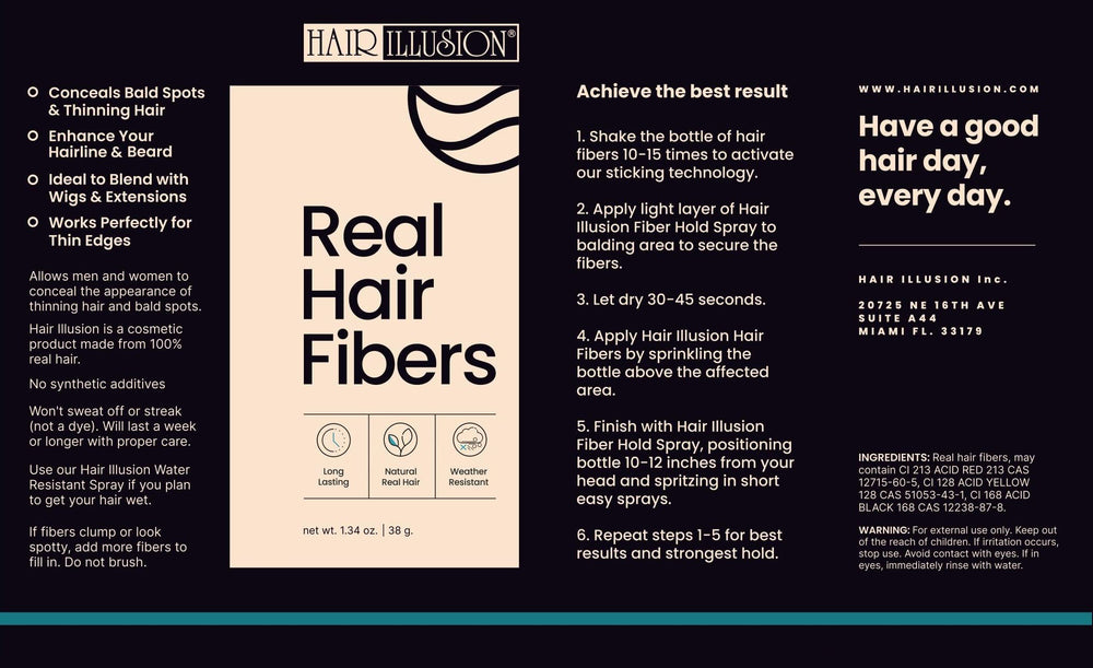 Hair Illusion sans colorants ni fibres synthétiques pour un rendu authentique