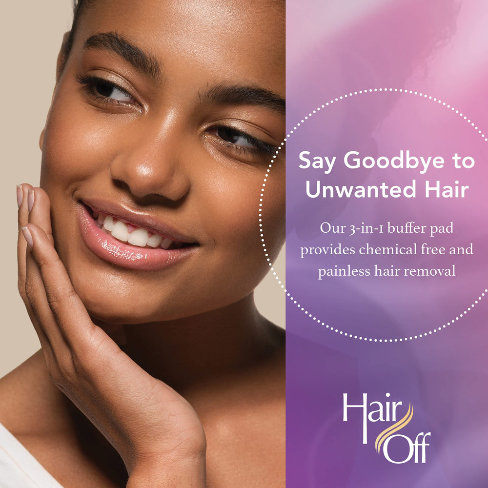 Hair Off Facial Buffer: détail de la tête pour exfolier en douceur la peau