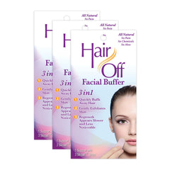 Hair Off Facial Buffer: emballage pratique prêt à l’emploi pour soin du visage
