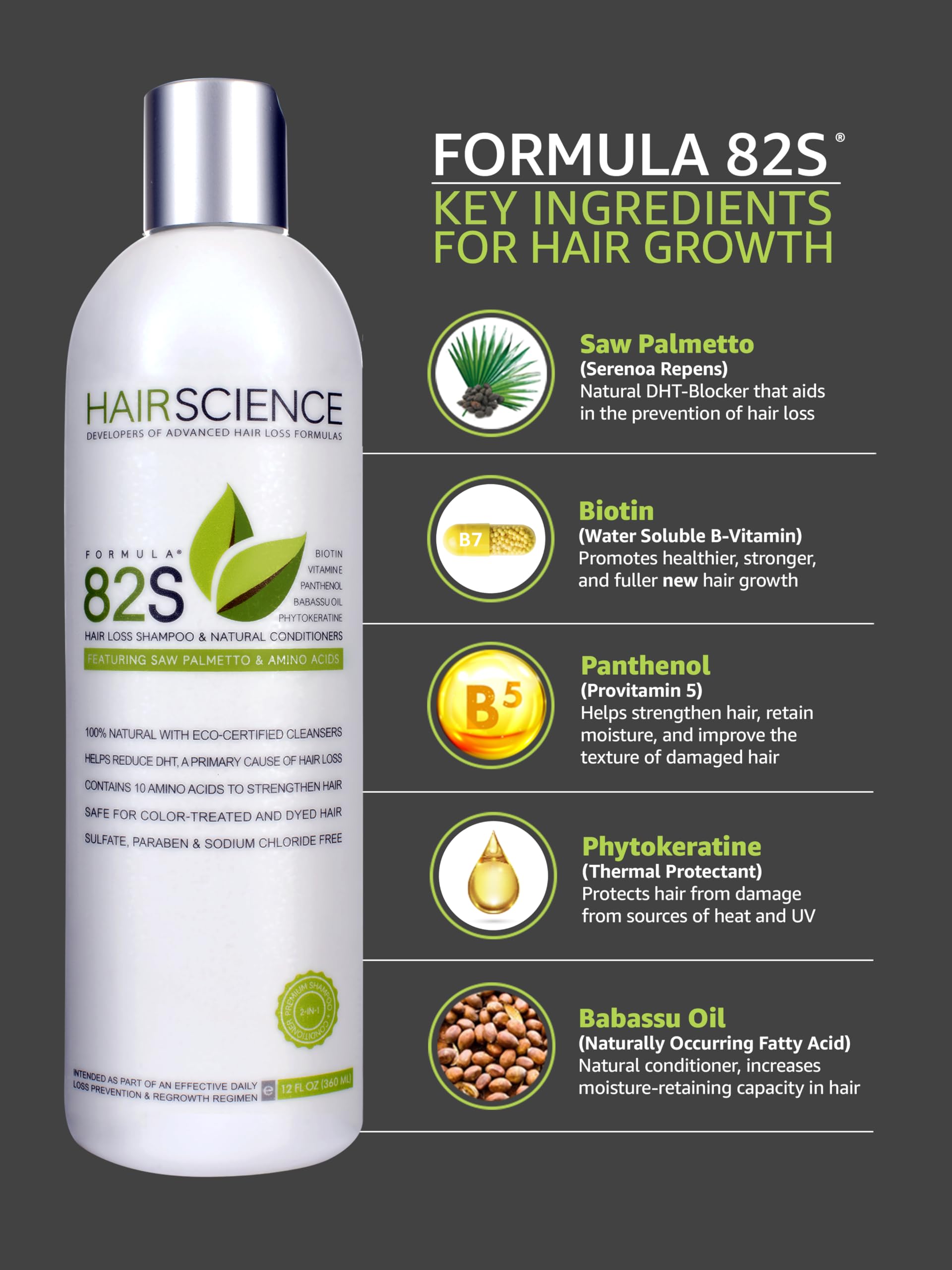 Complexe amino-acides Hair Science pour cheveux plus forts et résilients