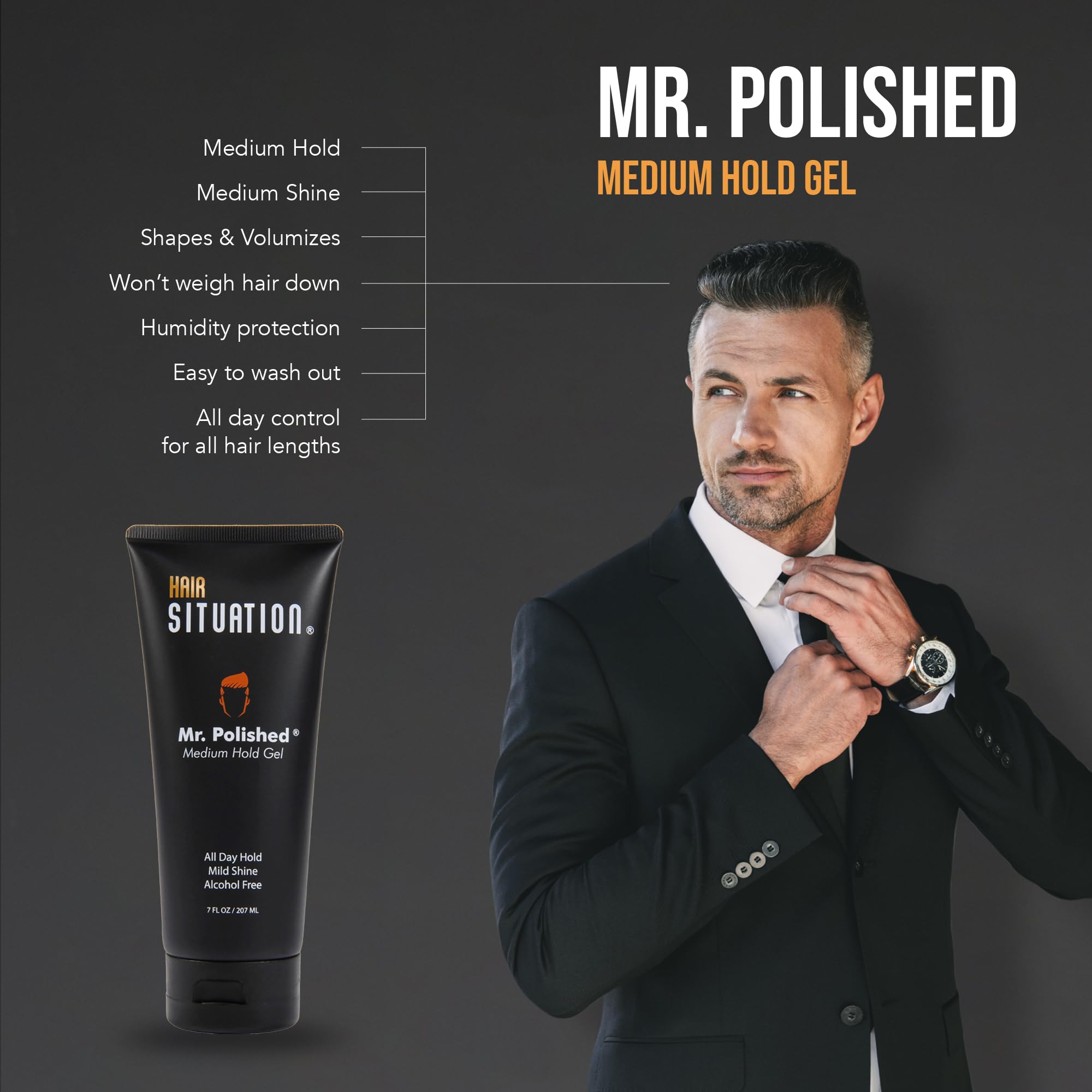 Cheveux volumisés et texturés grâce au Gel Hair Situation.