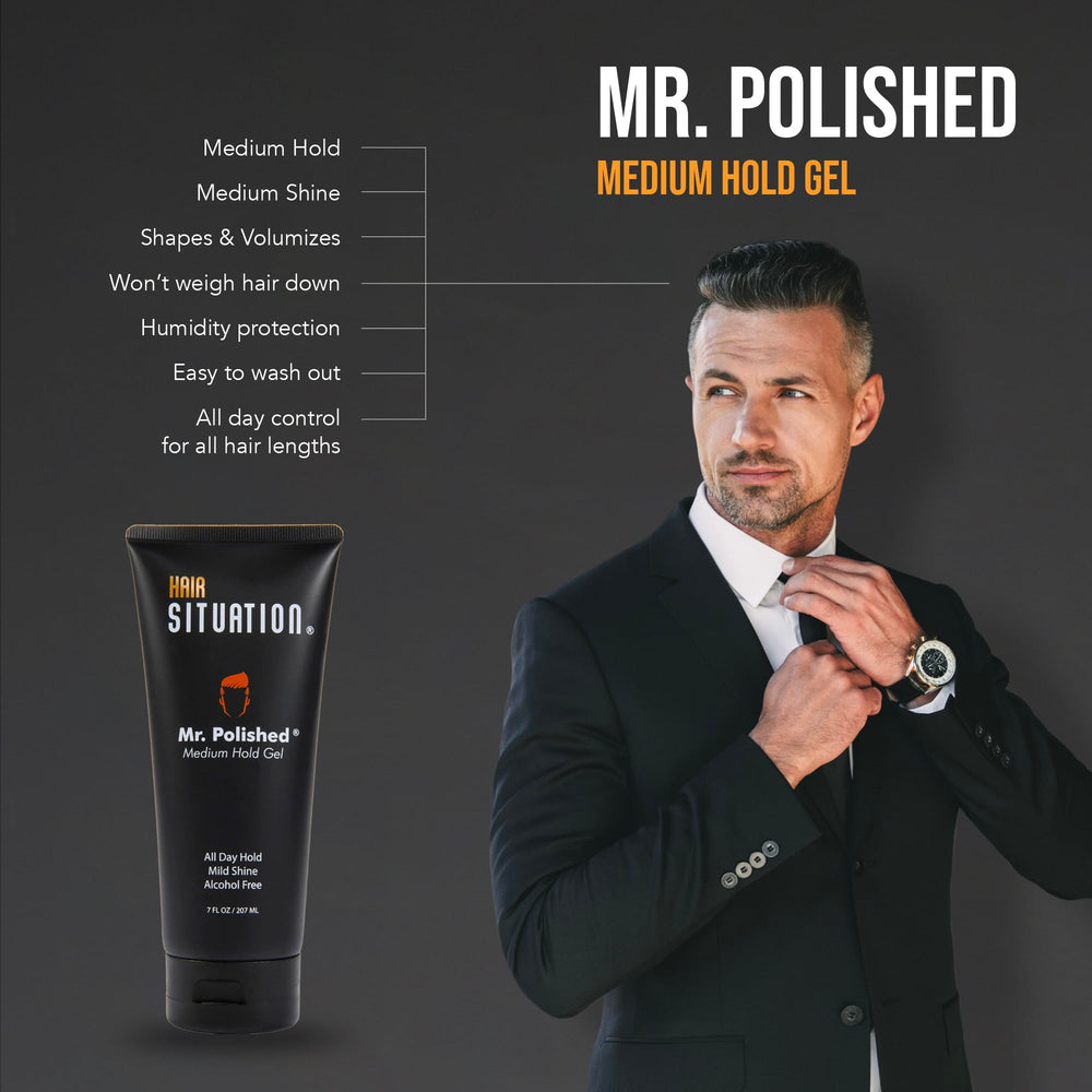 Cheveux volumisés et texturés grâce au Gel Hair Situation.