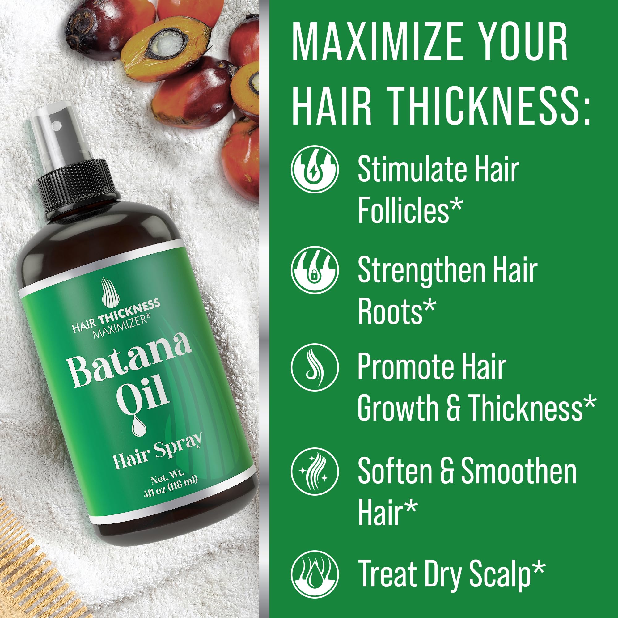 Massage du Hair Thickness Maximizer Batana Oil sur longueurs.
