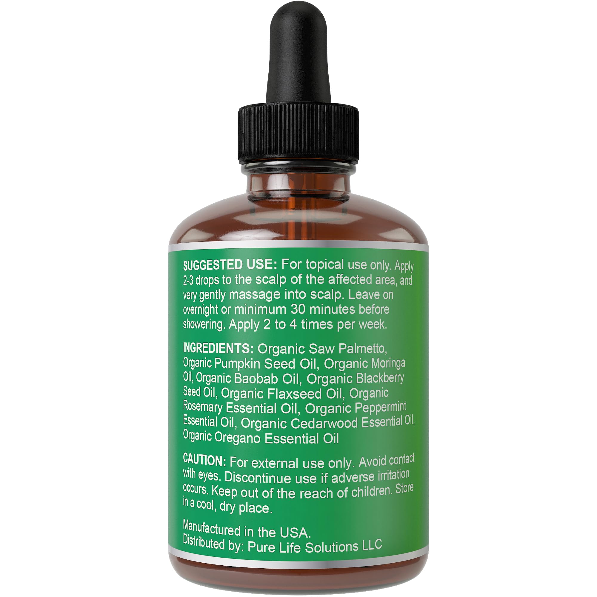 Hair Thickness Maximizer Saw Palmetto Serum label indicates non-toxic, plant-based formula.