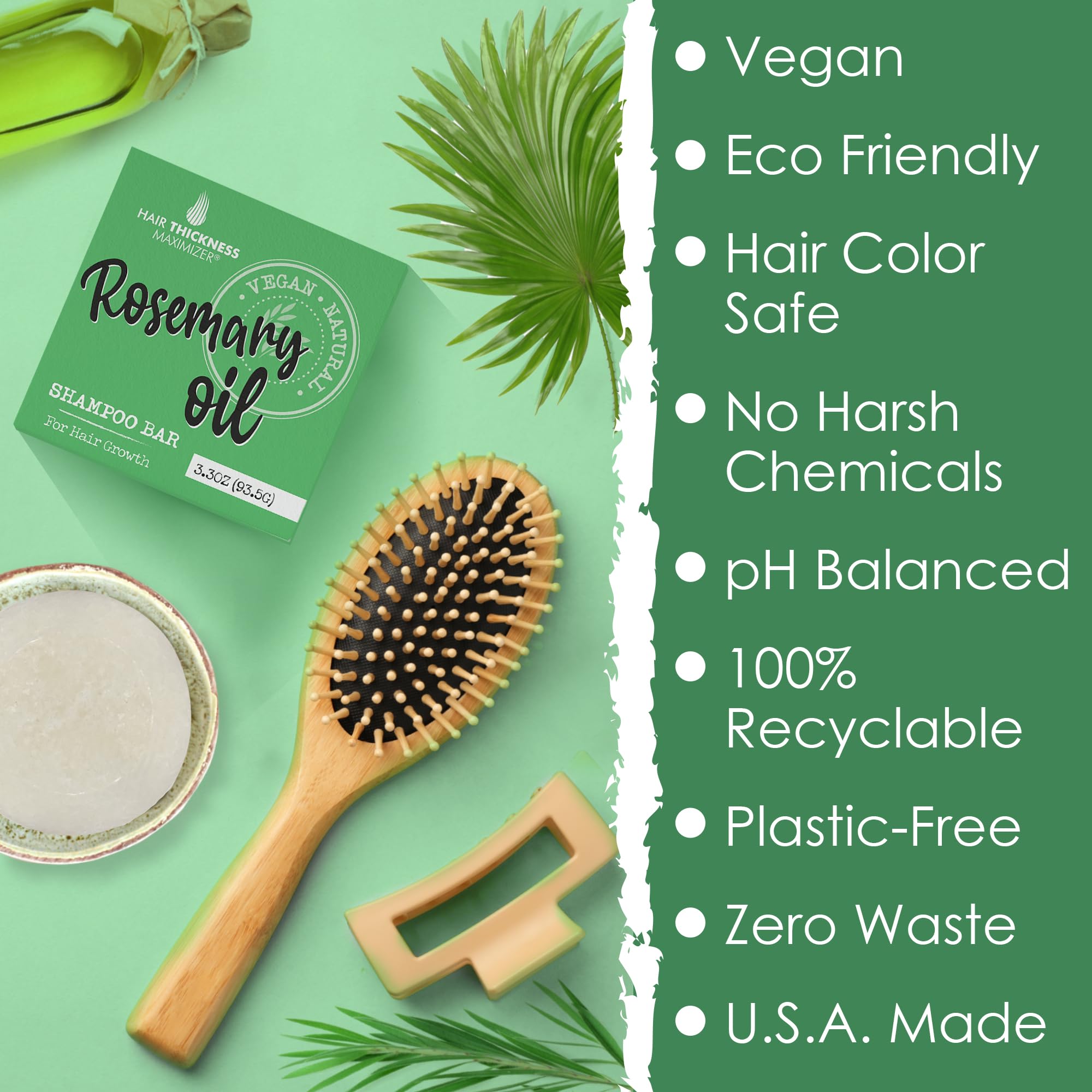 Hair Thickness Maximizer shampooing solide compatible avec les colorations.