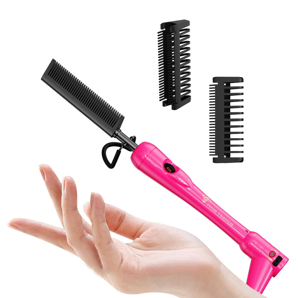 Hair Trends mini-peigne rose, câble tournant 360° et arrêt automatique