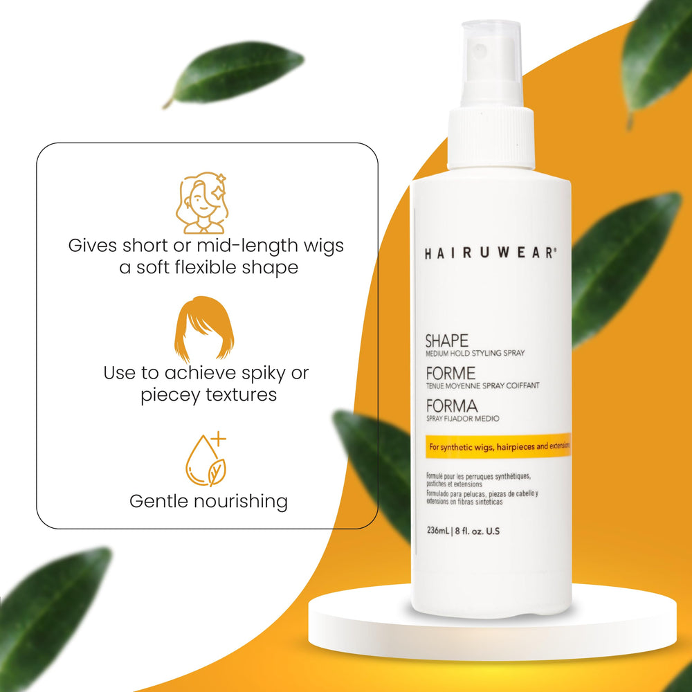 Application du spray Hair u wear pour fixer légèrement et texturiser.