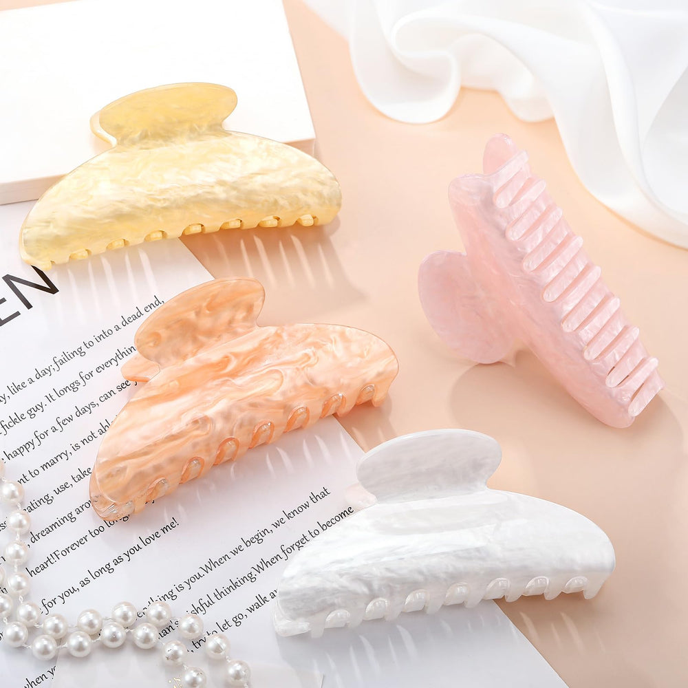 HairChrysm pinces-griffes-acryliques 4,2-pouces offrent une tenue sûre pour cheveux fins.