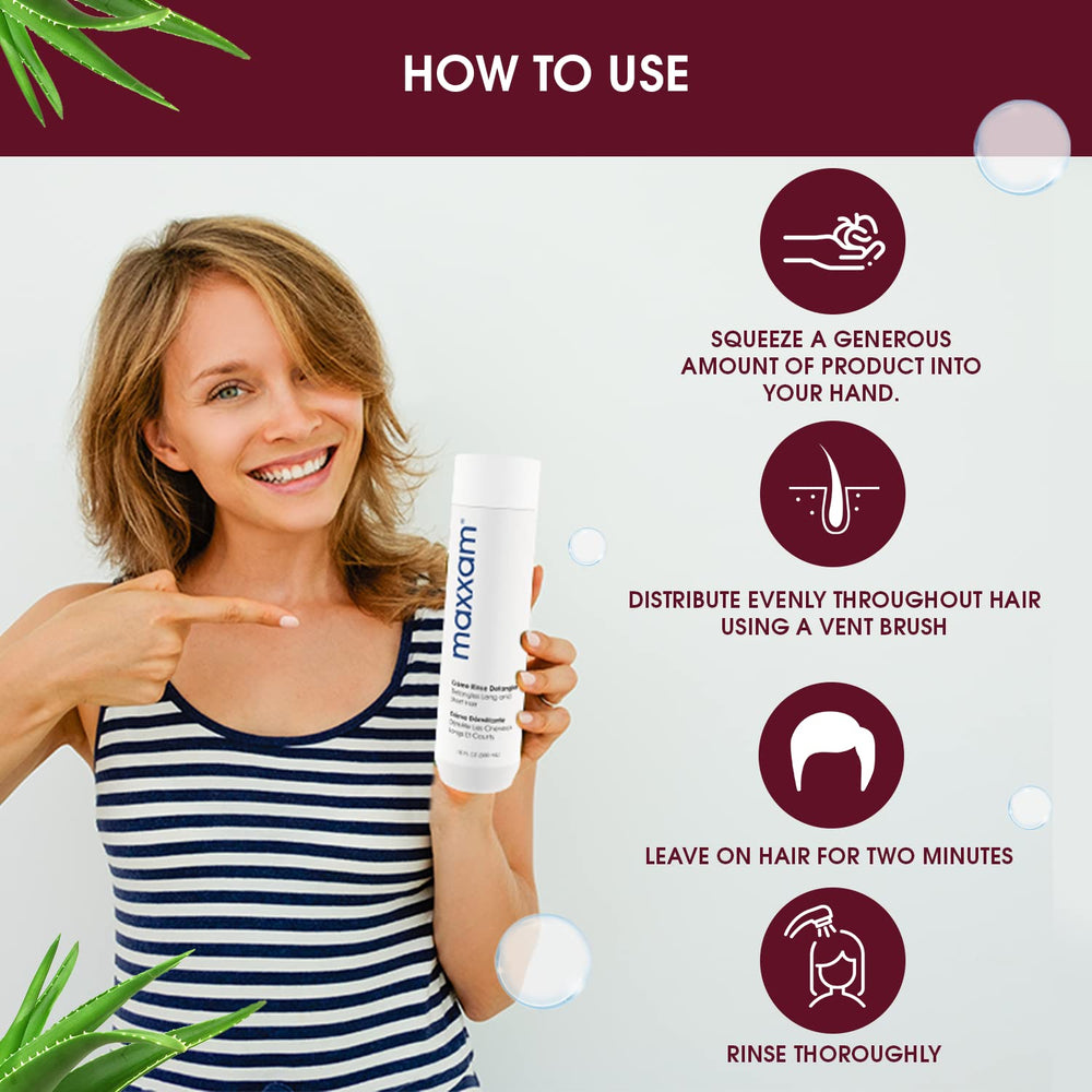 HAIR CLUB Maxxam Crème Démêlant, nutrition douce avec glycerine et panthenol.