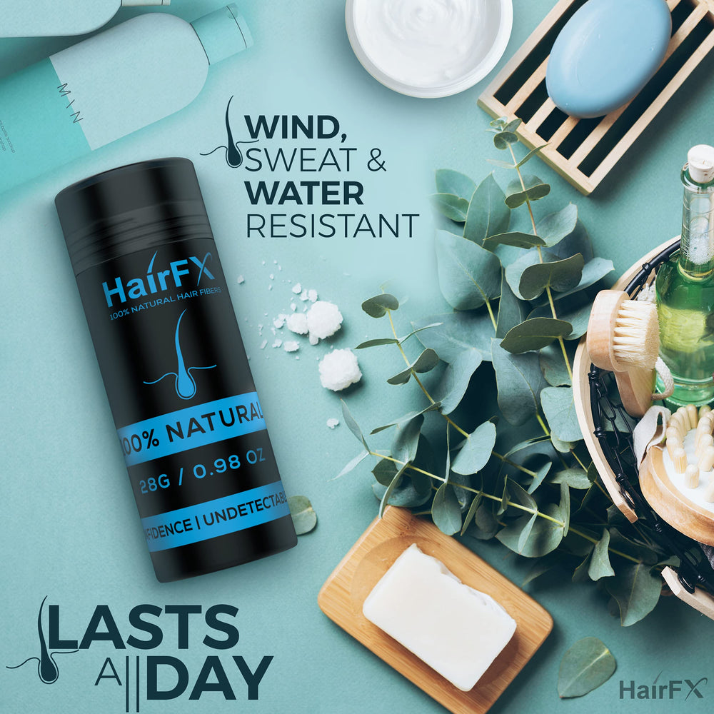 HairFX Résistance à la transpiration pour cheveux brun foncé – usage quotidien en toute confiance.