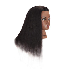 Hairingrid Tête Mannequin couleur noir 2, idéale pour essais de coloration.
