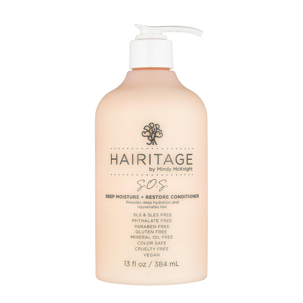 Hairitage - bouteille de conditionneur profond pour cheveux épais et bouclés.