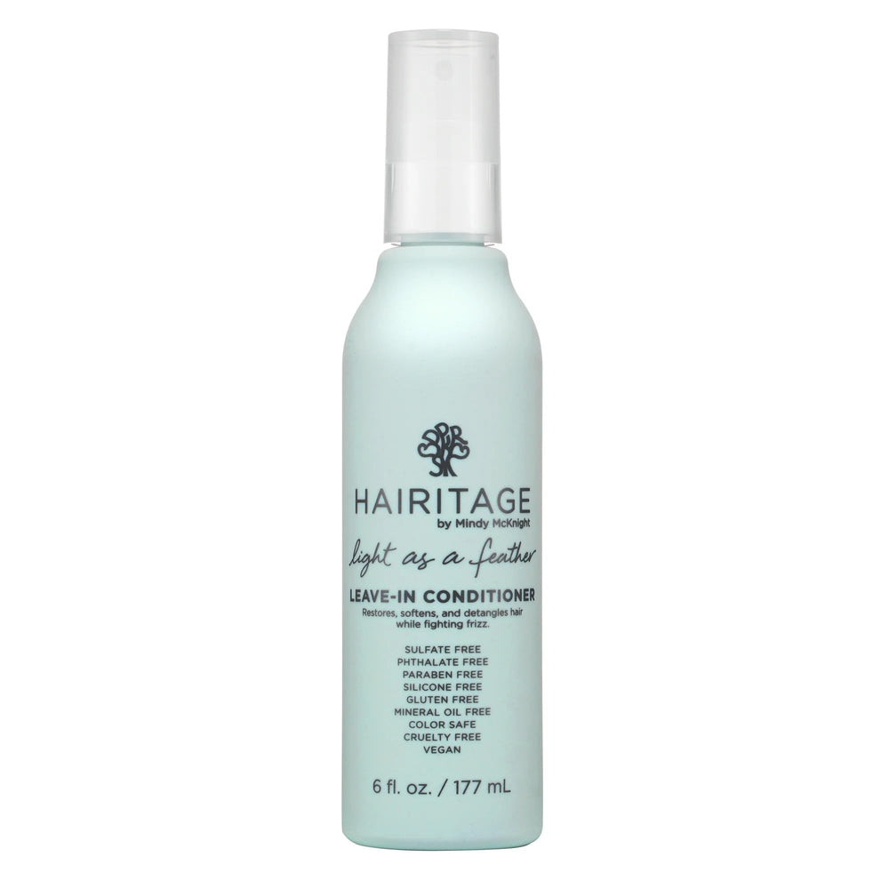 Hairitage spray démêlant, flacon visible et démêlage facilité pour les cheveux.