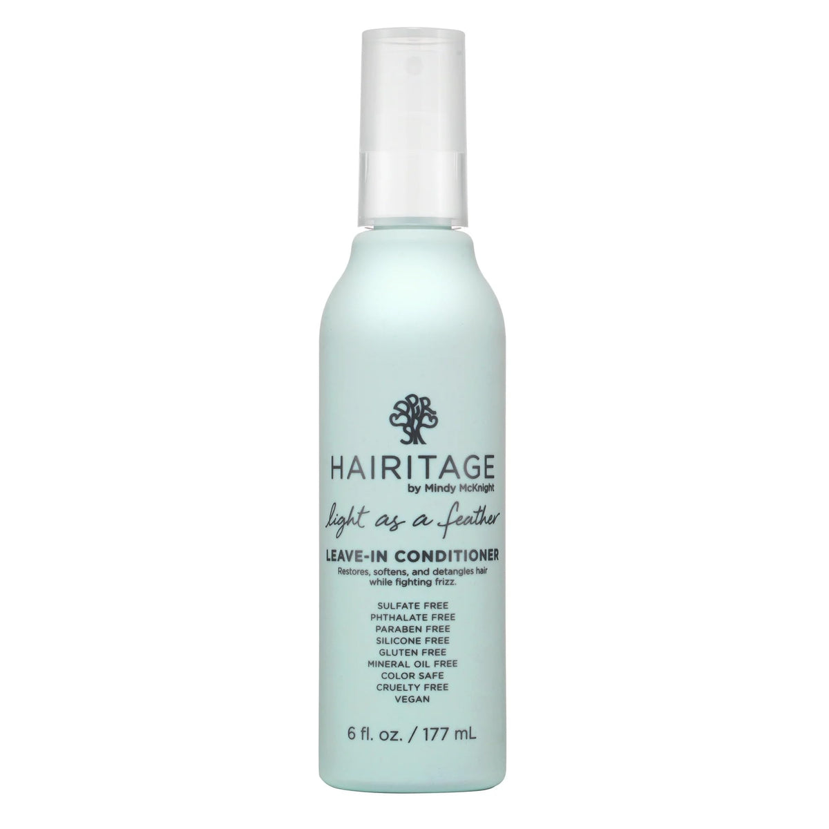 Hairitage spray démêlant, flacon visible et démêlage facilité pour les cheveux.