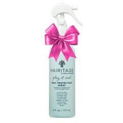 Hairitage Play It Cool: flacon spray protection chaleur pour cheveux forts et brillants.