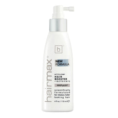Hairmax Acceler8 bouteille spray capillaire prête à l’application pour nourrir le cuir chevelu.