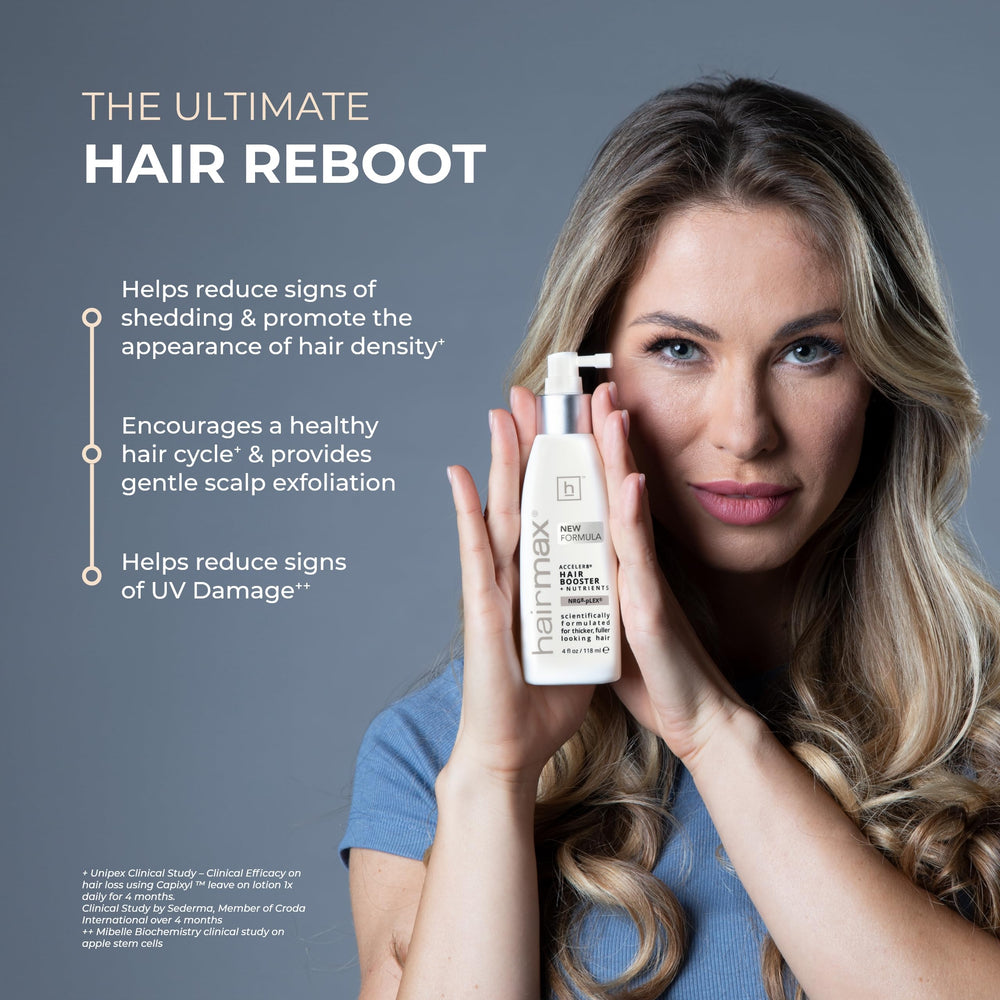 Hairmax Acceler8 huile de menthe poivrée stimule la circulation et la vitalité du cuir chevelu.