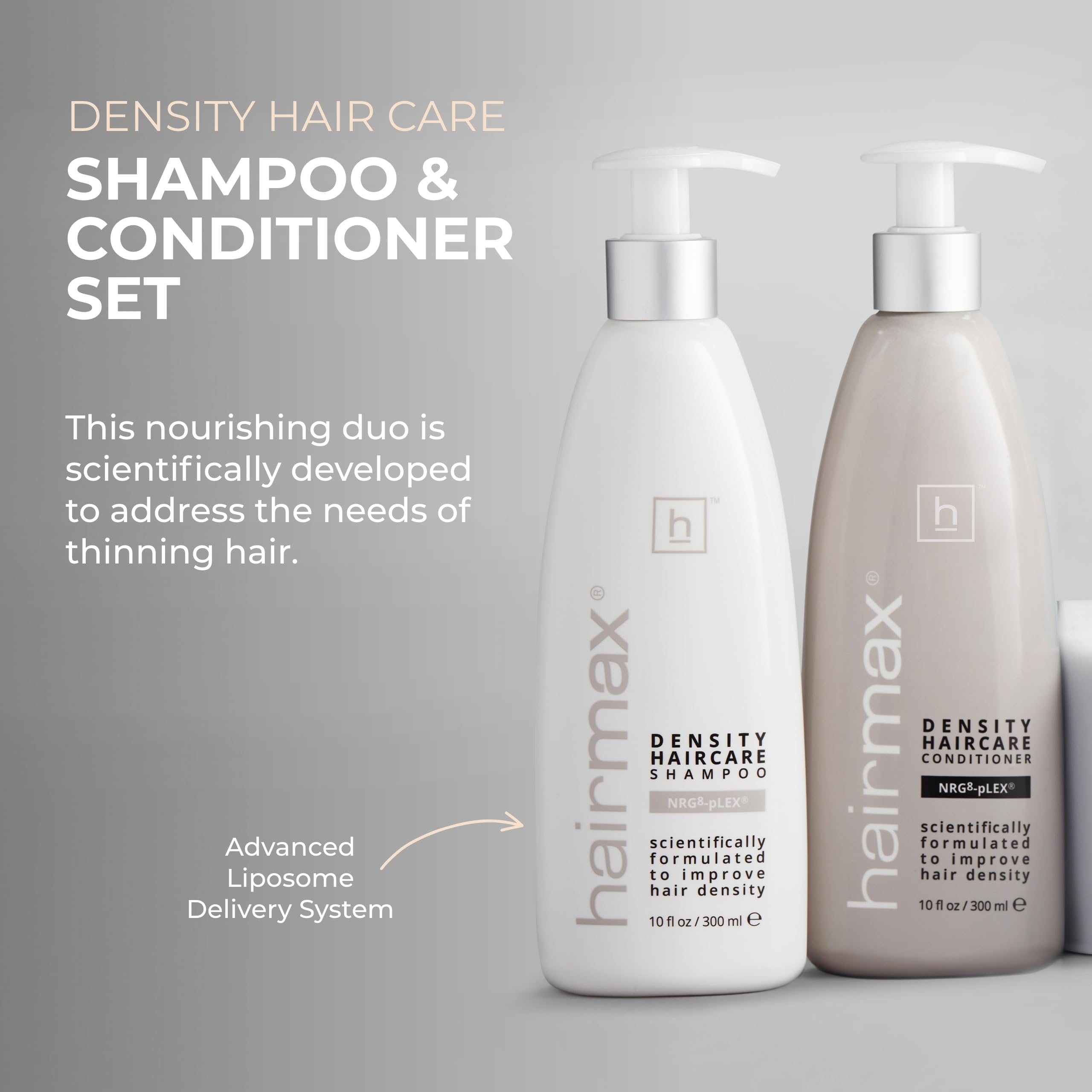 Hairmax Après-Shampoing Densité en flacon: hydration et renforcement.