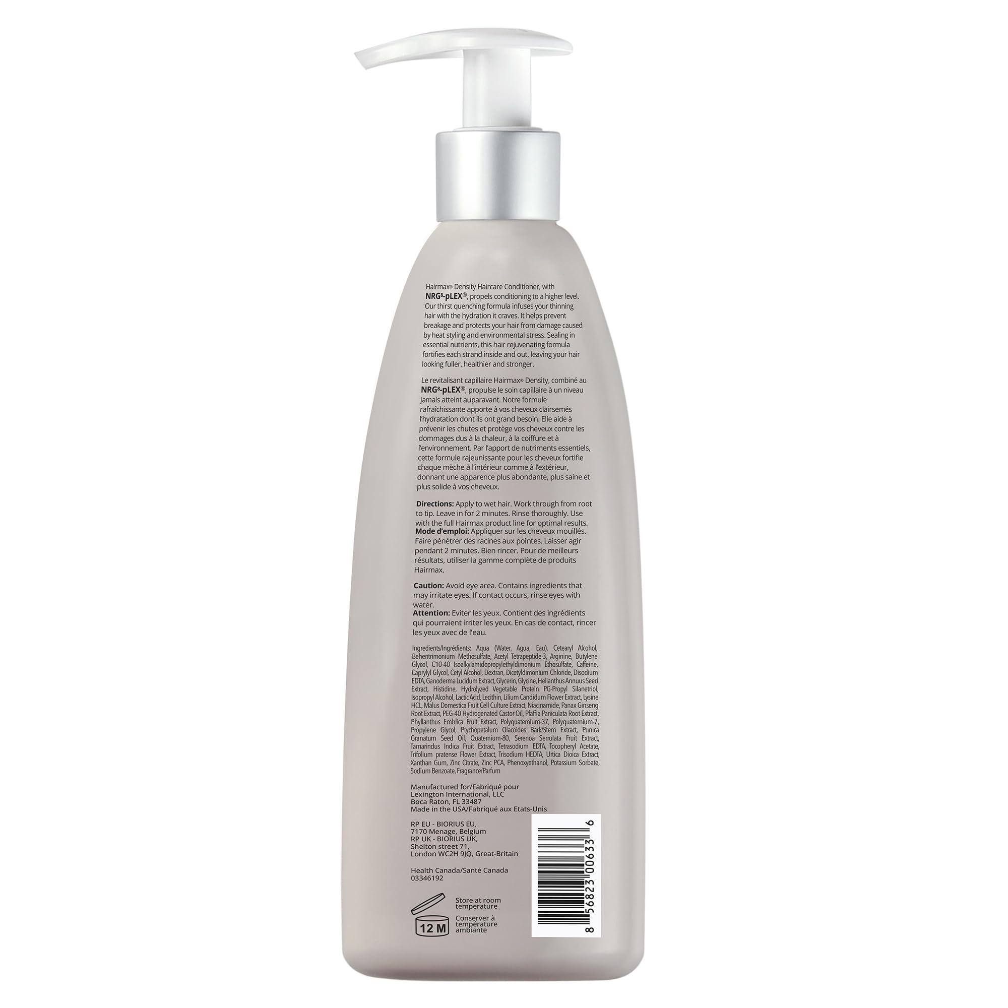 Hairmax Cheveux densifiés: apparence plus volumineuse après utilisation.