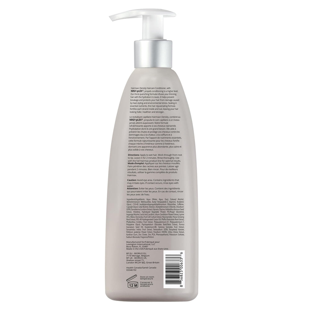 Hairmax Cheveux densifiés: apparence plus volumineuse après utilisation.