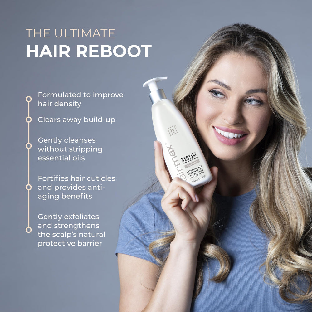 Hairmax shampooing densité, cellules souches de pomme pour la vitalité des cheveux.