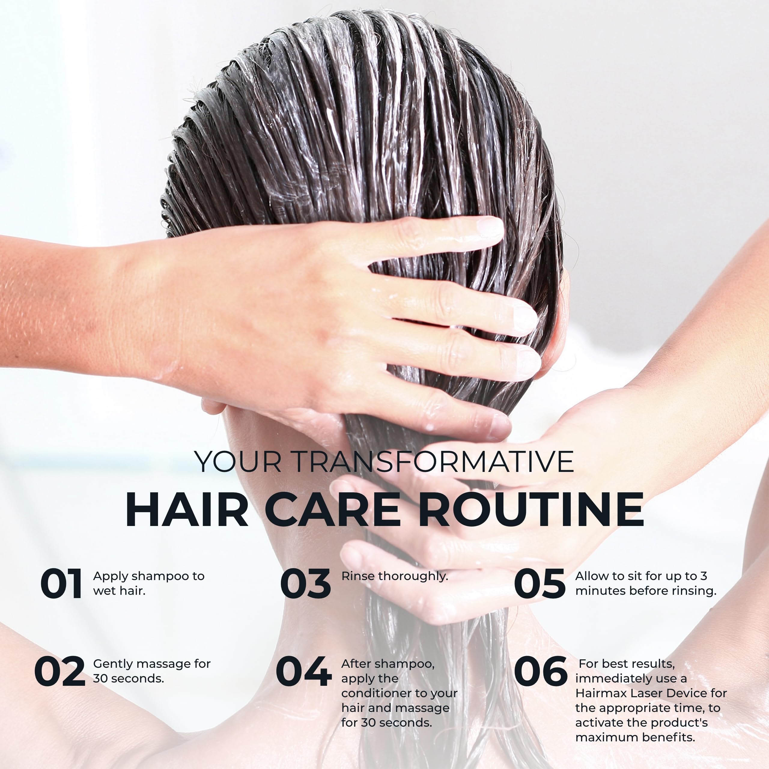 Hairmax Ingrédients reishi et niacinamide: nutriments essentiels.