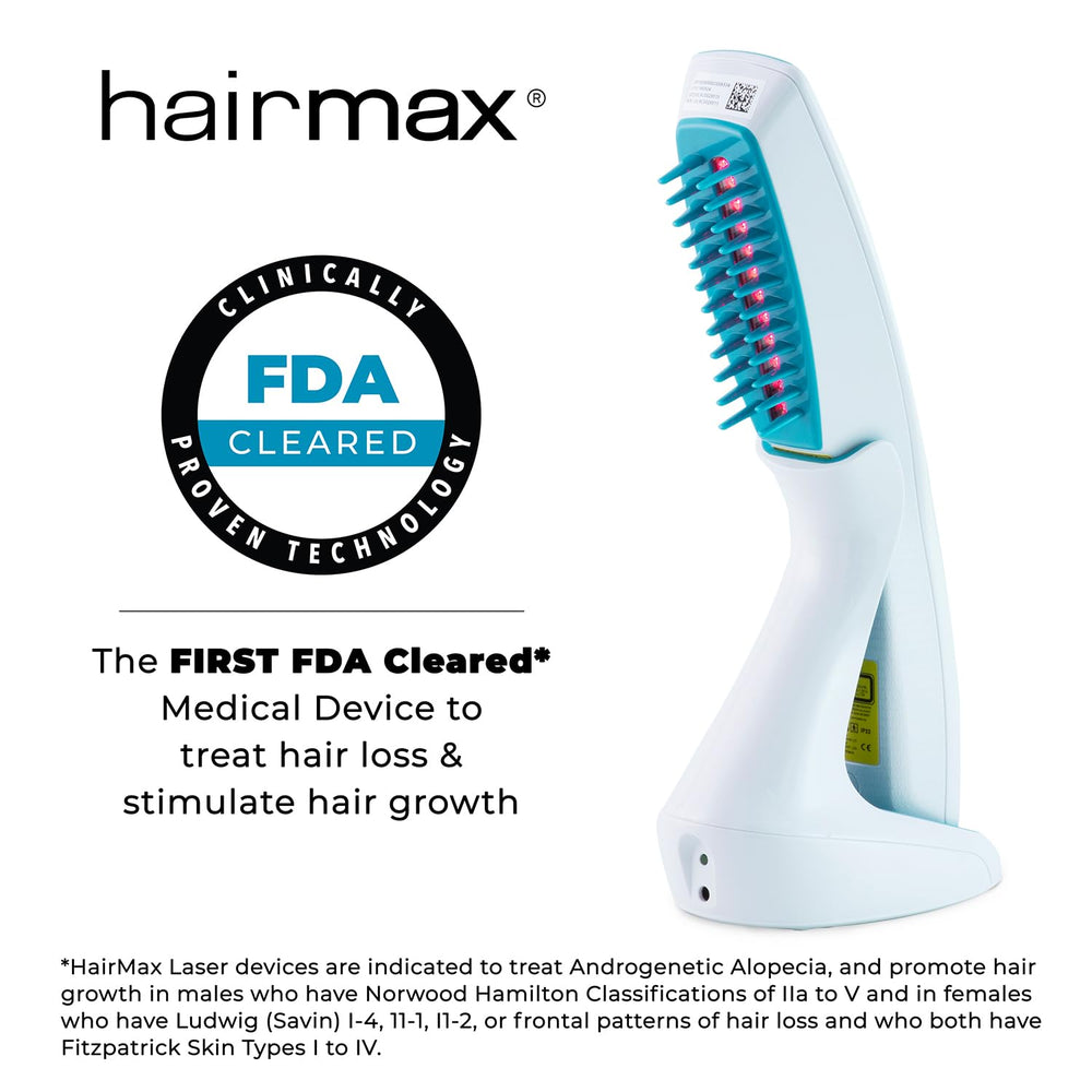 HairMax Ultima12 Classic LaserComb portable, parfait pour voyage et routines capillaires