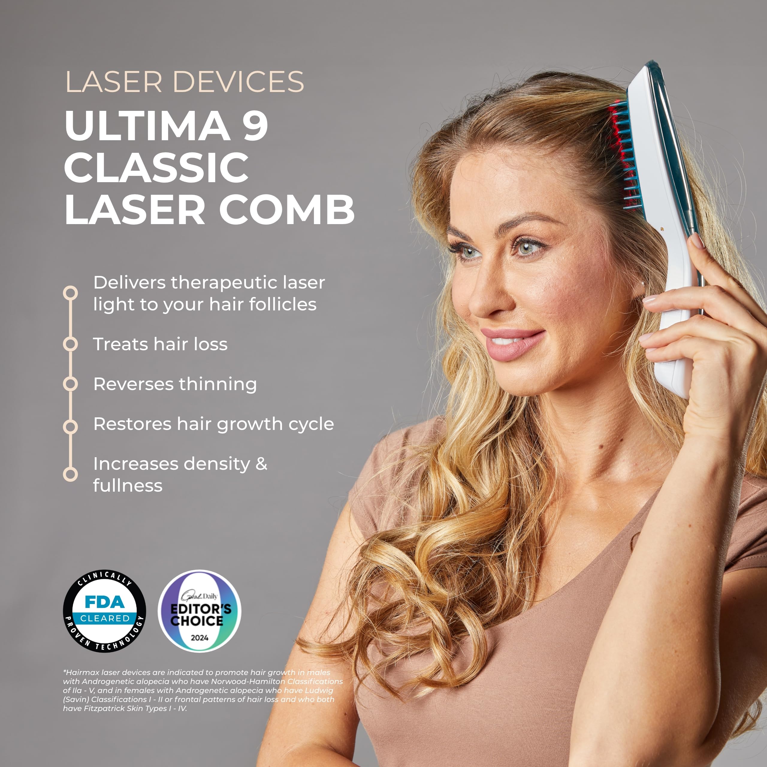 Hairmax Ultima9 Classic utilisateur domestique, appareil sans fil pratique.