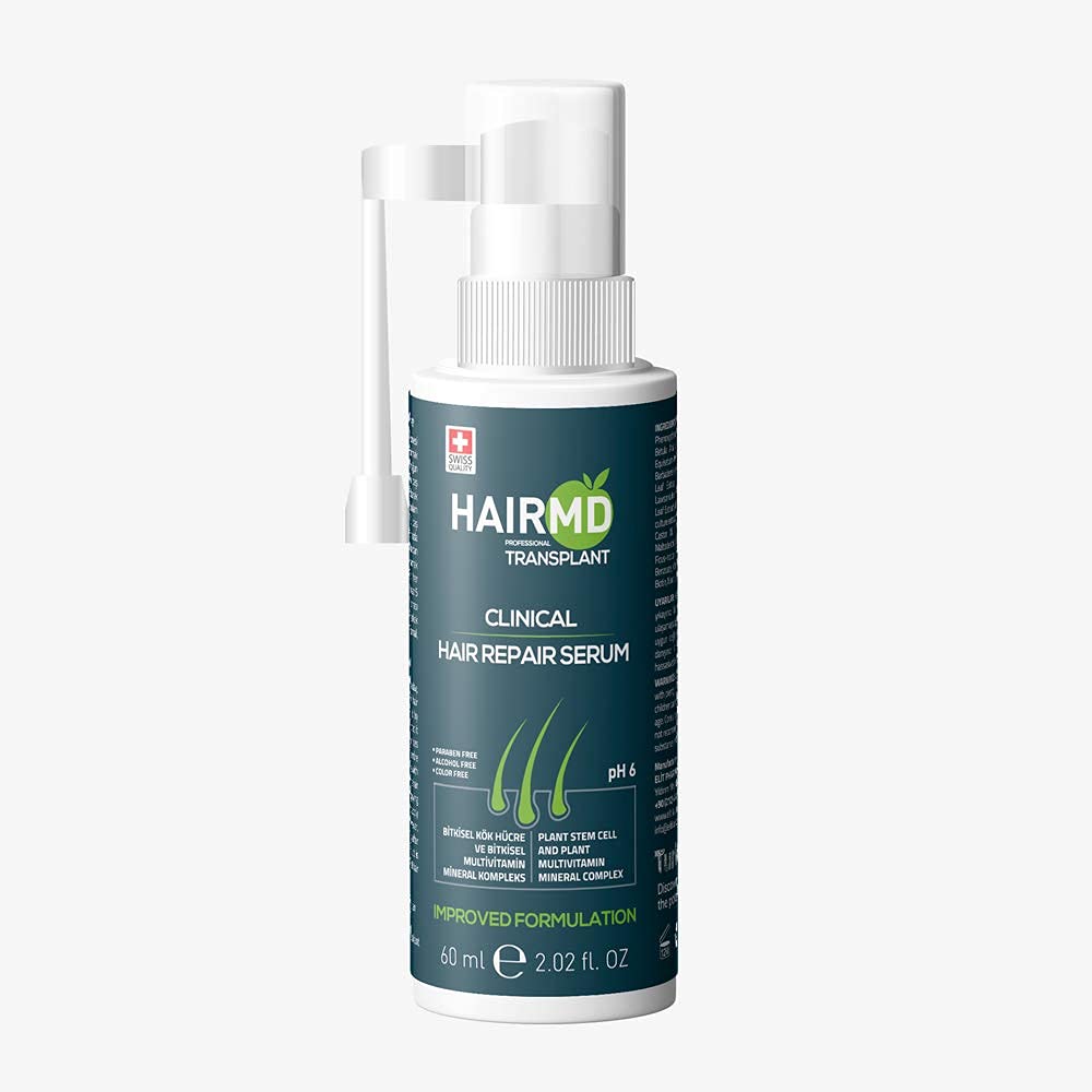 HairMD Transplant Clinical Repair Serum, bouteille 60ml prête à l’emploi soutenant la repousse post-transplant