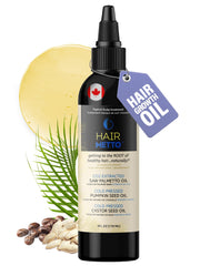 HAIRMETTO – bouteille huile-potiron-palmetto pour nourrir le cuir chevelu et soutenir la vitalité capillaire.