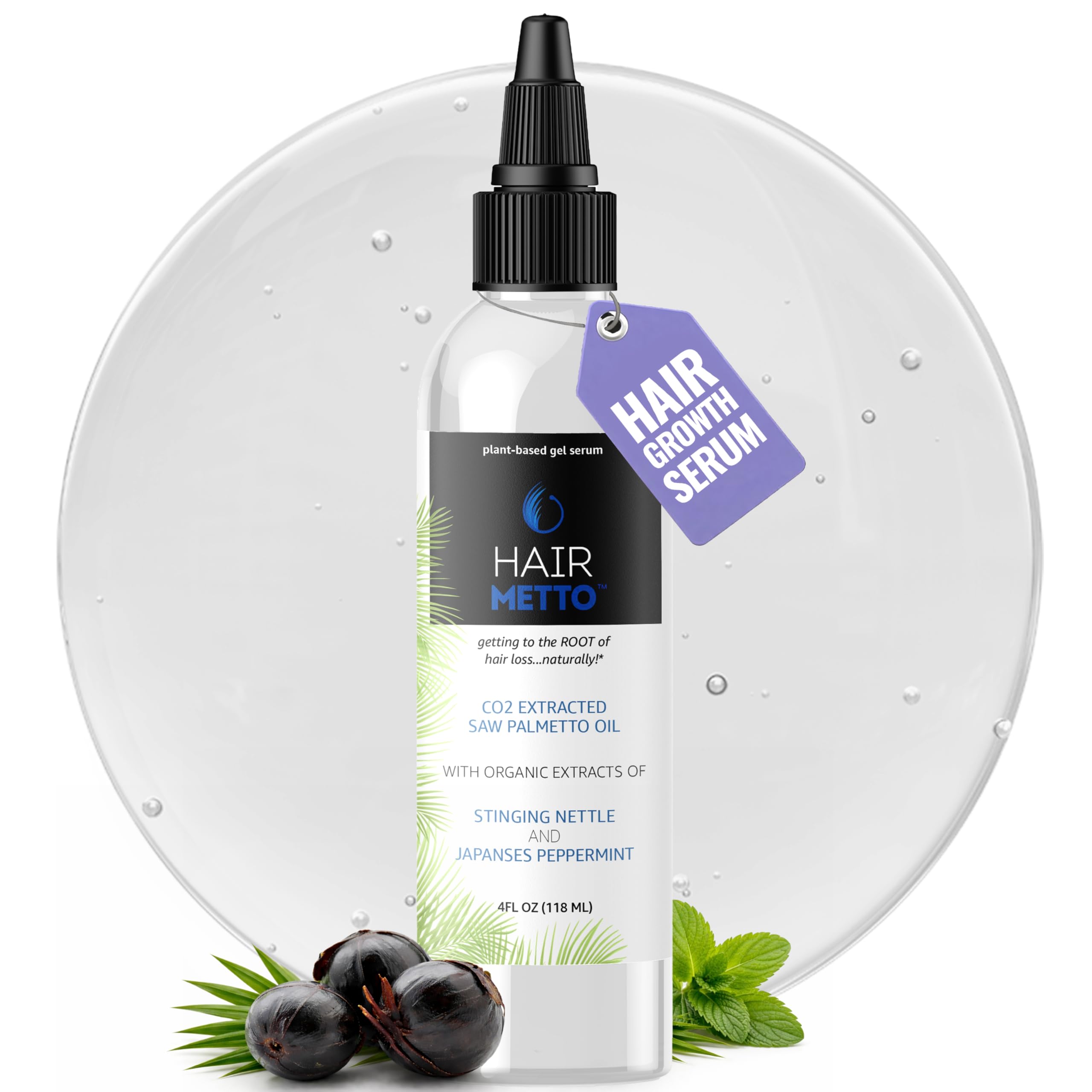 HAIRMETTO sérum cheveux flacon 118ml, nourrissant le cuir chevelu.