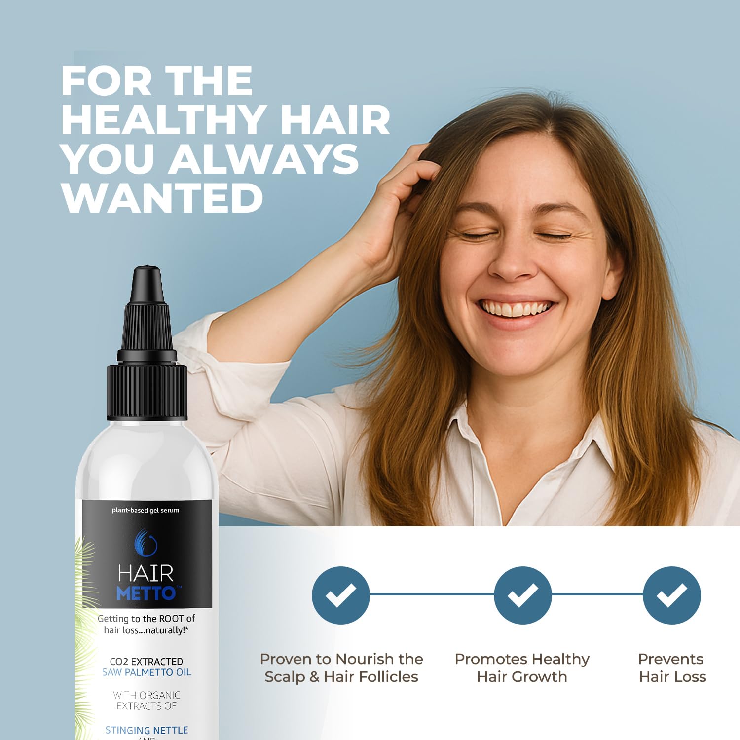 HAIRMETTO sérum formulation naturelle, cruelty-free et sans parabènes.