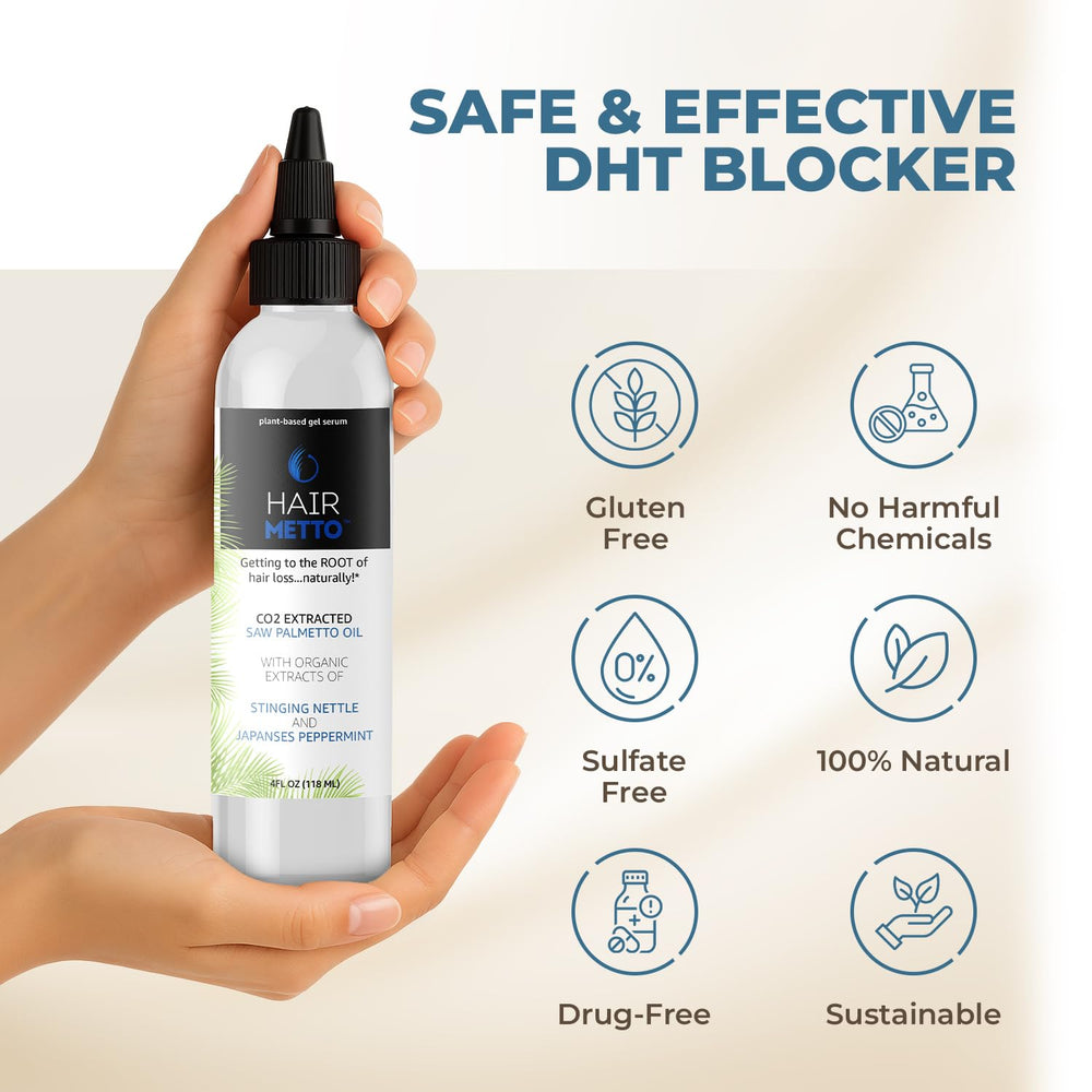 HAIRMETTO sérum texture gel, absorption rapide sans résidu gras.