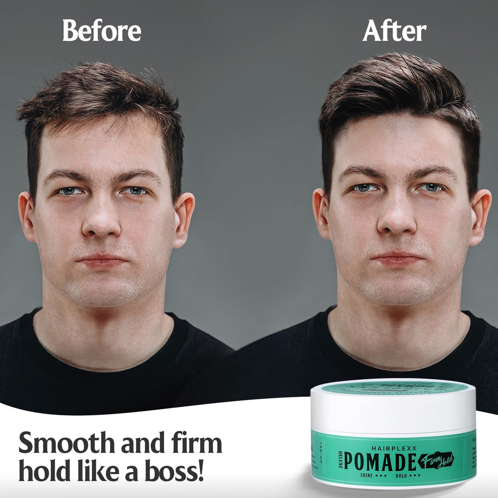 Hairplexx Pomade – contrôle des mèches et bords pour tous les styles.
