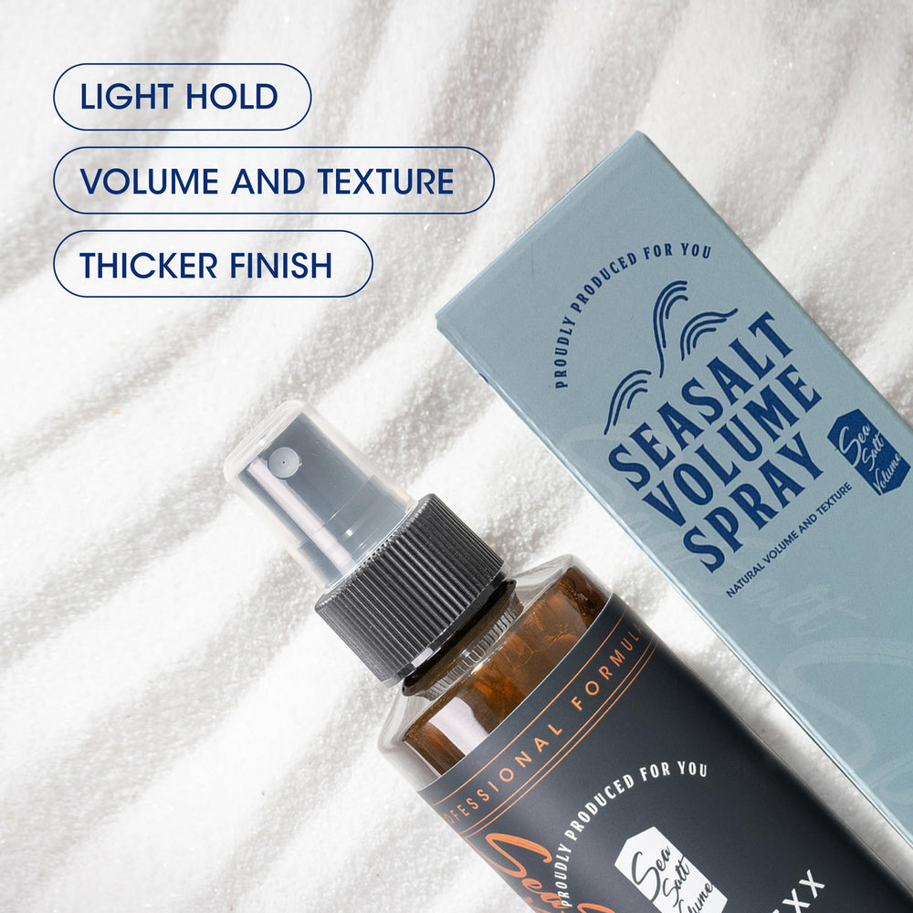 Textured beachy waves created with Hairplexx Sea Salt Volume spray.