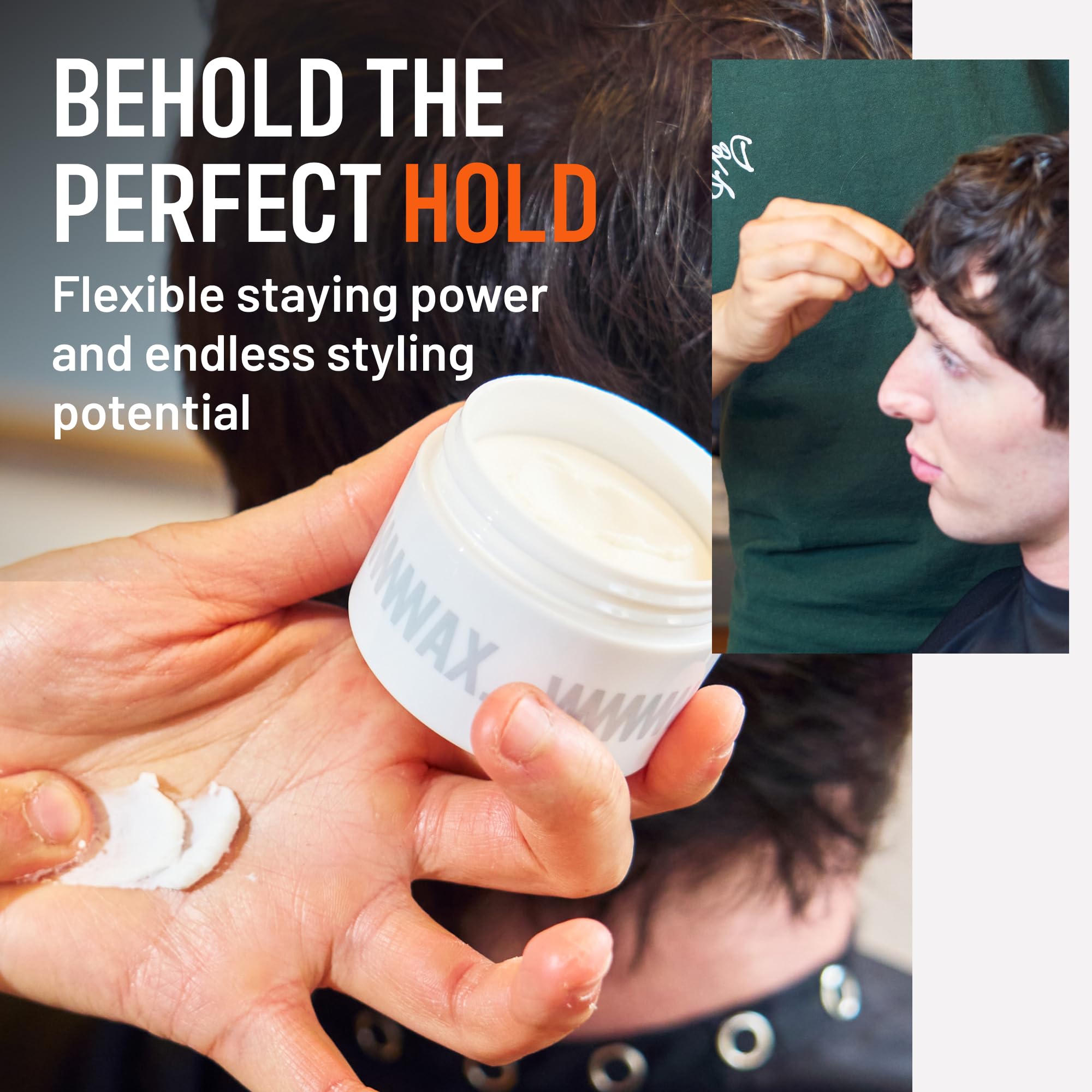 Cire Hairstory maîtrise les mèches rebelles pour un fini net.