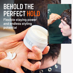 Cire Hairstory maîtrise les mèches rebelles pour un fini net.