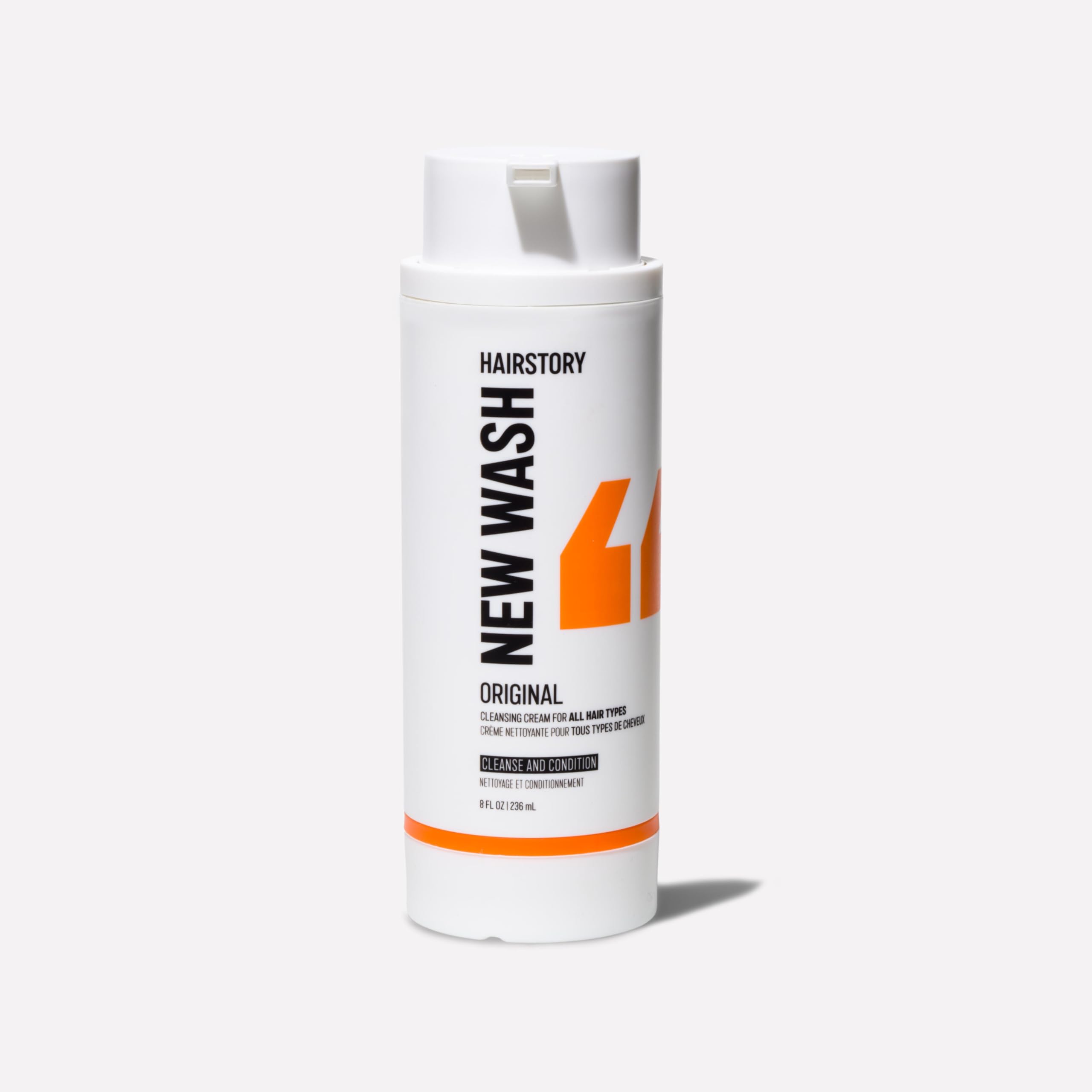 Hairstory New Wash Original : bouteille remplissable prête pour une routine sans détergents.