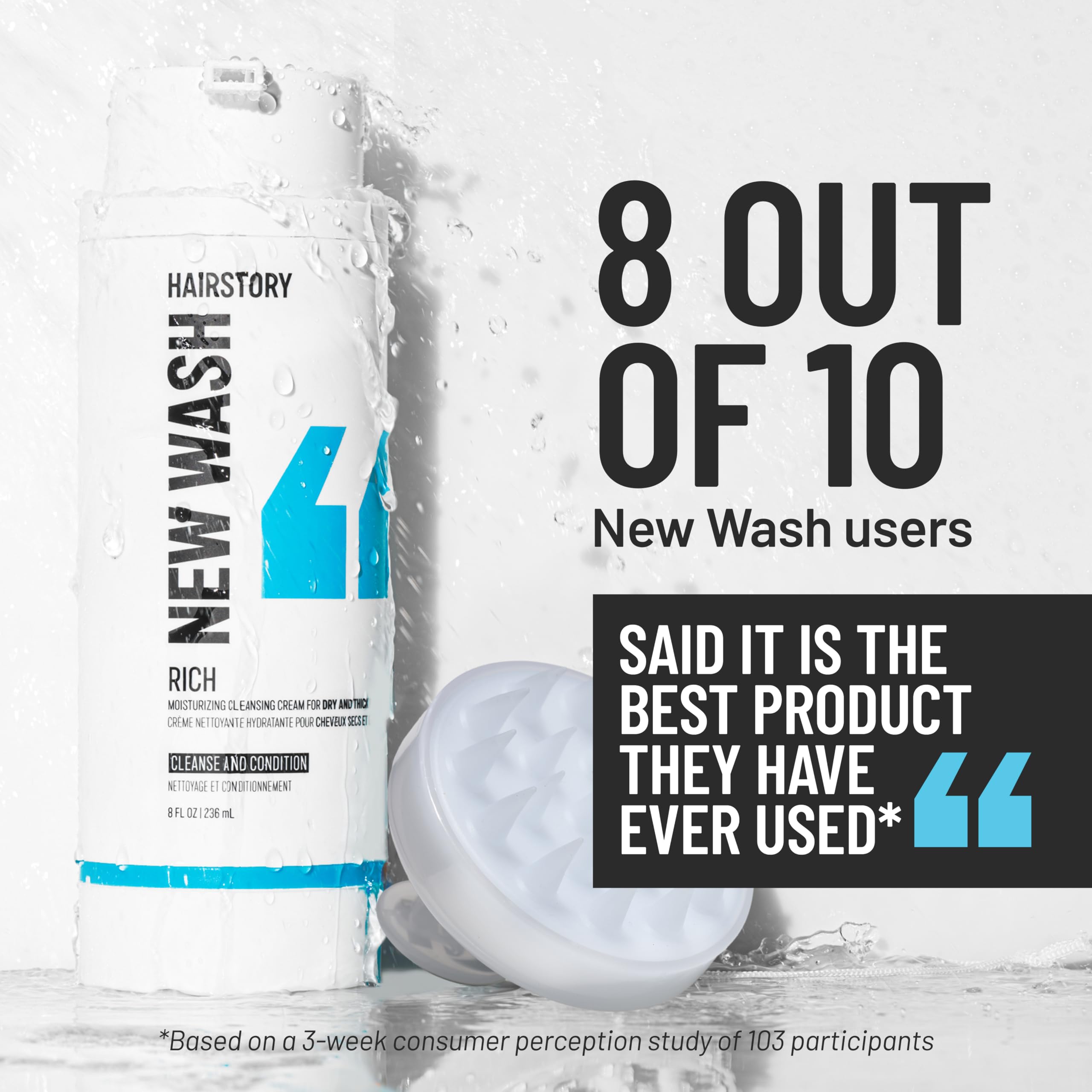 Hairstory New Wash Rich – cheveux bouclés épais gagnant douceur et brillance