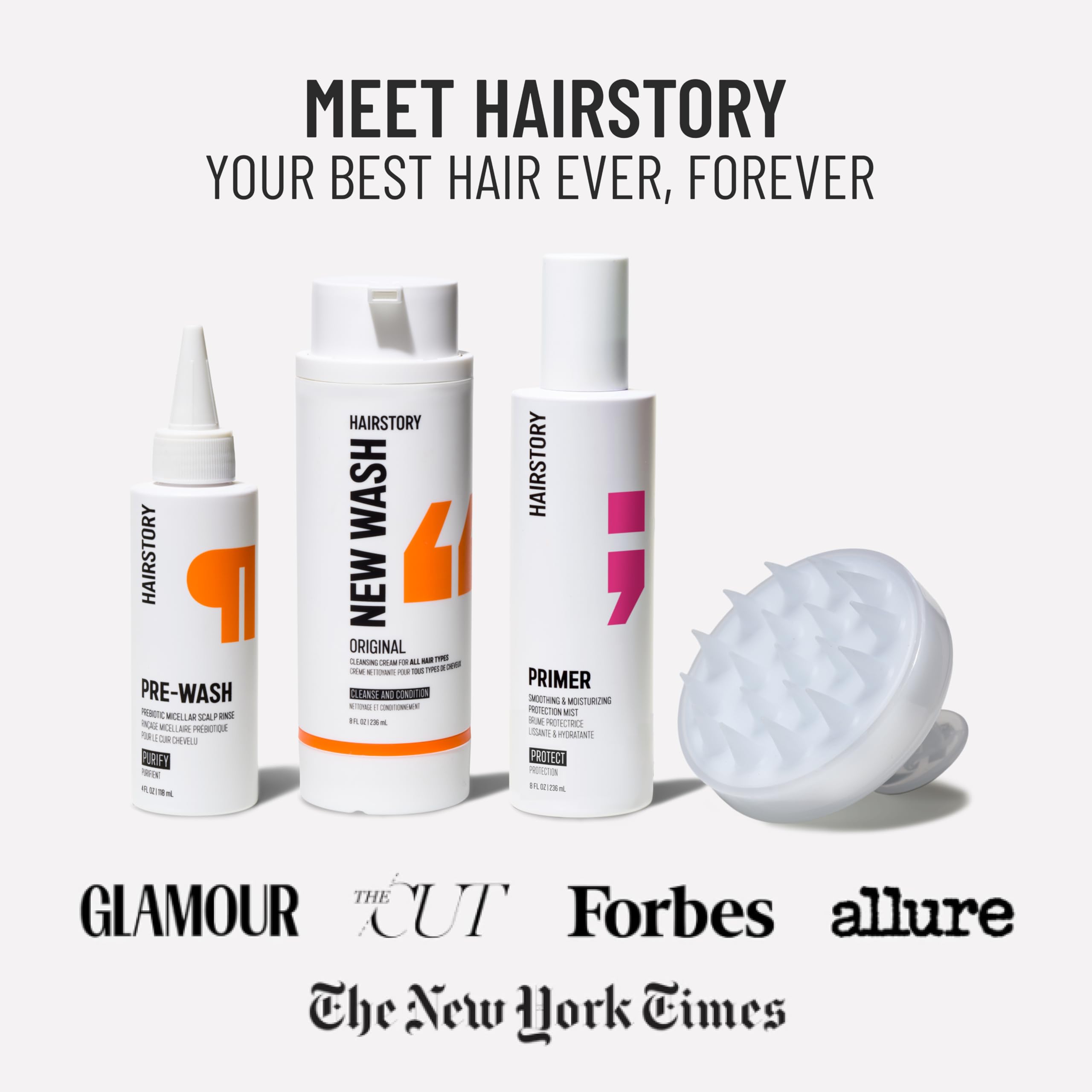 Effet démêlant du Hairstory Primer, prêt pour le coiffage