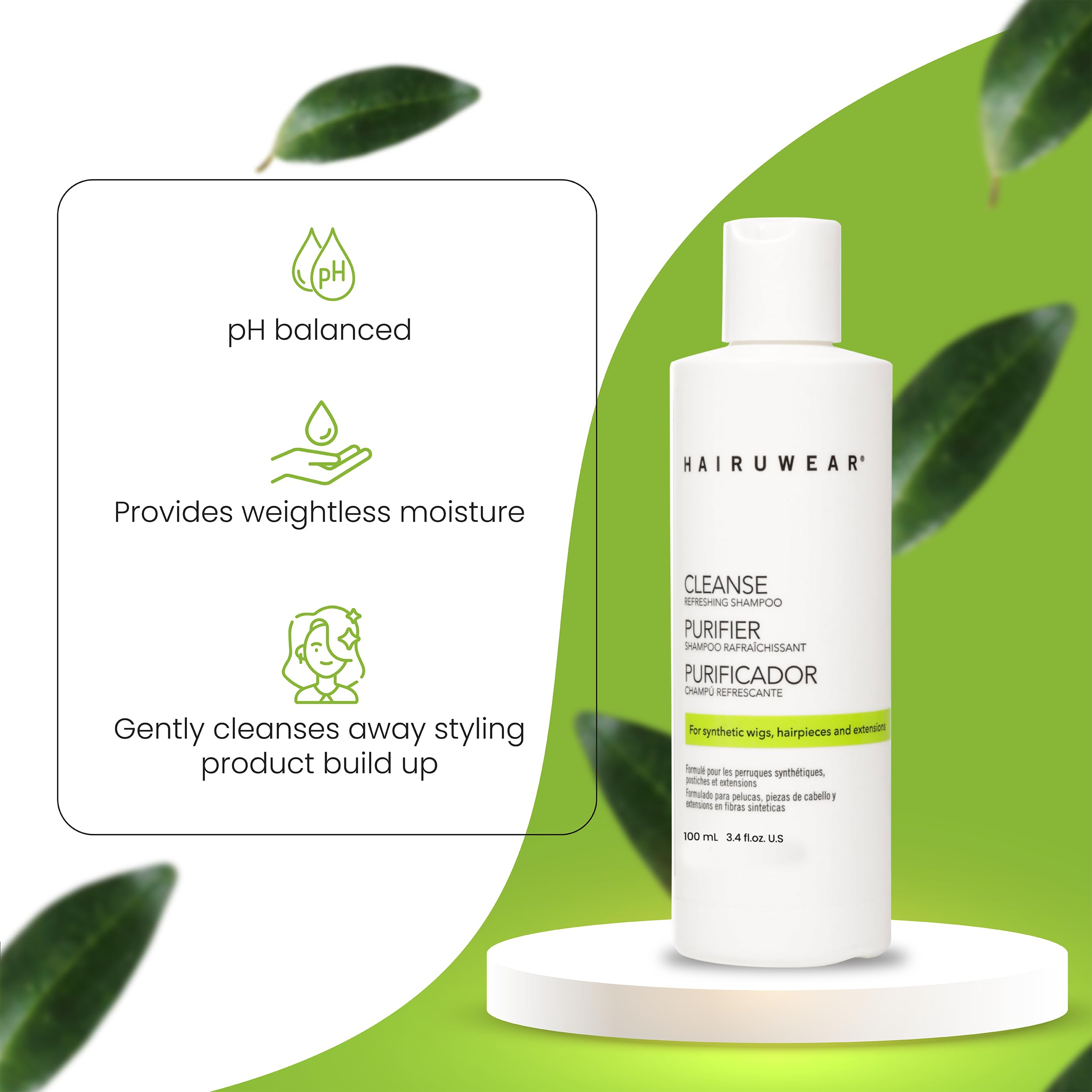 HairUWear Après-Shampoing Démêlant – démêle et protège les fibres délicates.