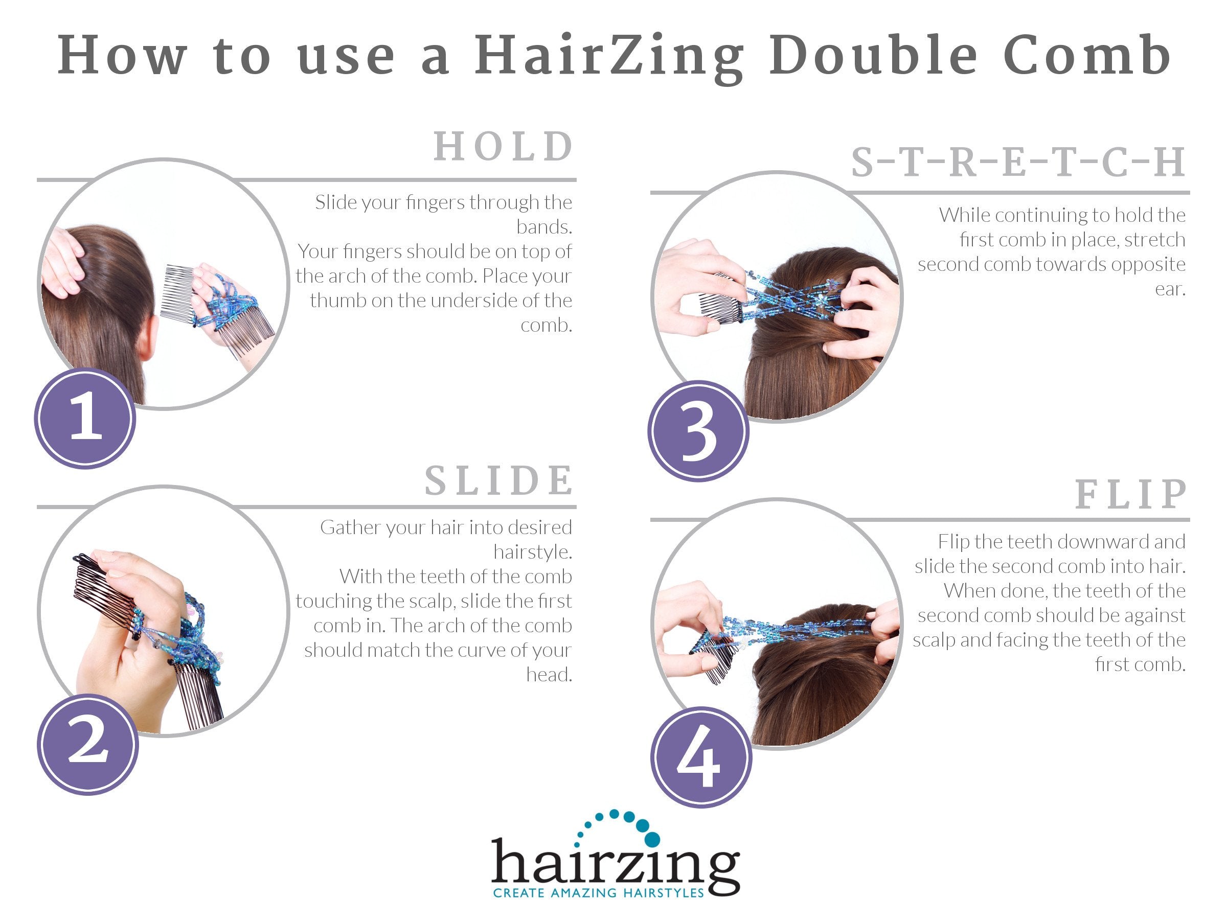 HairZing brosse-application-comfy-updo: usage simple pour coiffures quotidiennes